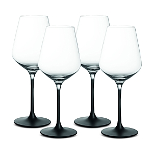 Villeroy & Boch Manufacture Rock White Wine Goblet, Set Of 4 In Transparent