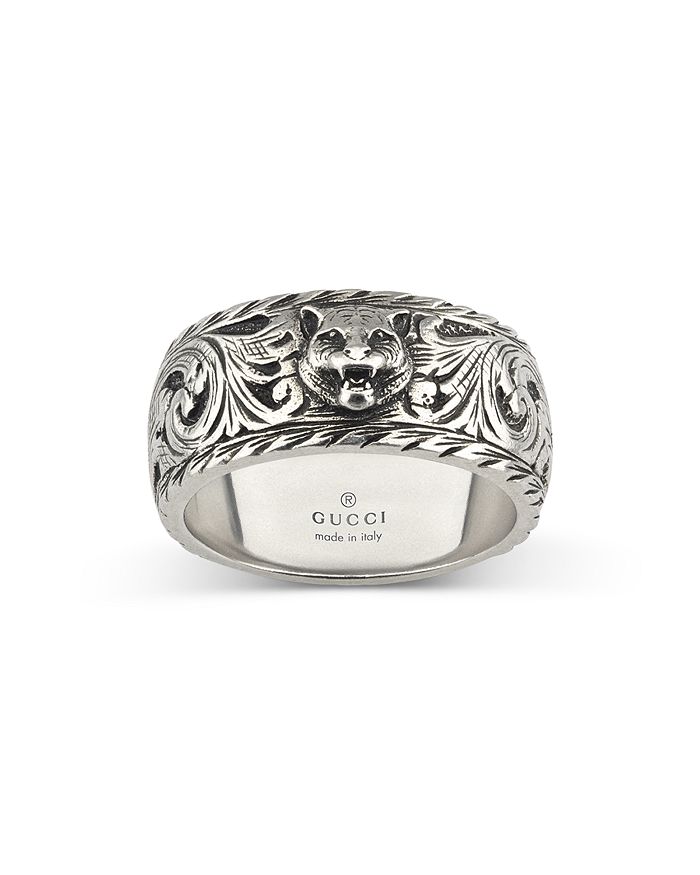 Gucci Sterling Silver Gatto Ring