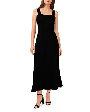 Vince Camuto Paneled Challis Tank Dress In Black