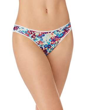 On Gossamer Triple Mesh Print Bikini In Secret Garden