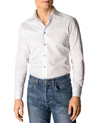 Eton - Contemporary Fit Contrast Blue Button Shirt