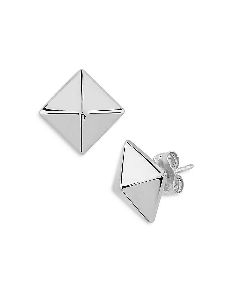 Bloomingdale's Sterling Silver Pyramid Studs - Exclusive In Silver