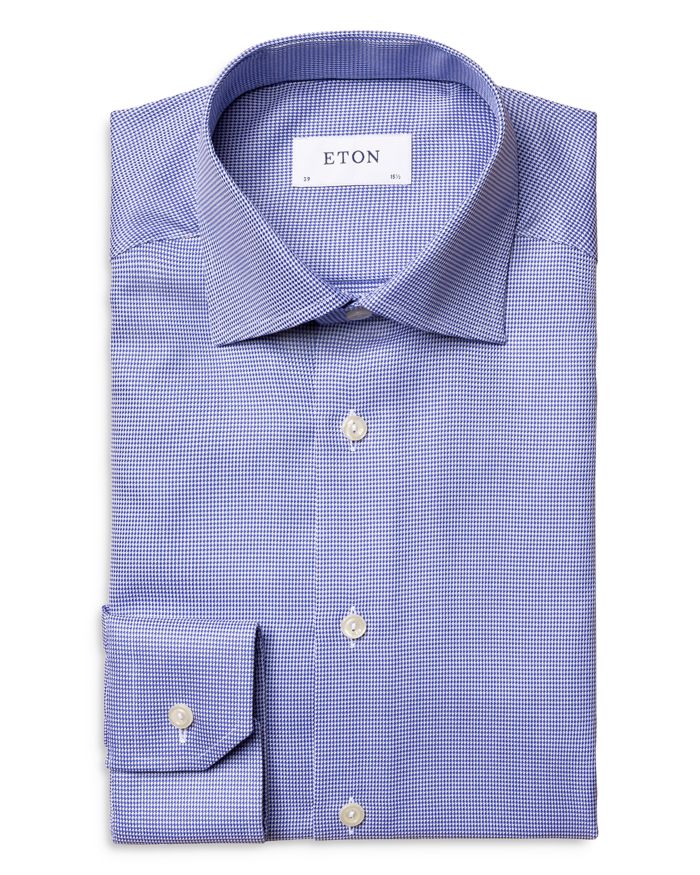 Slim Fit Houndstooth Dress Shirt