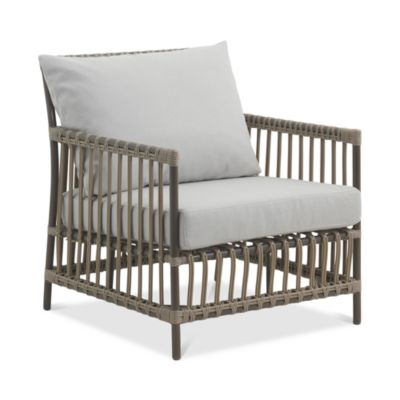 Sika Design Caroline Outdoor Lounge Chair with Sunbrella Sailcloth Seagull Seat and Back Cushions