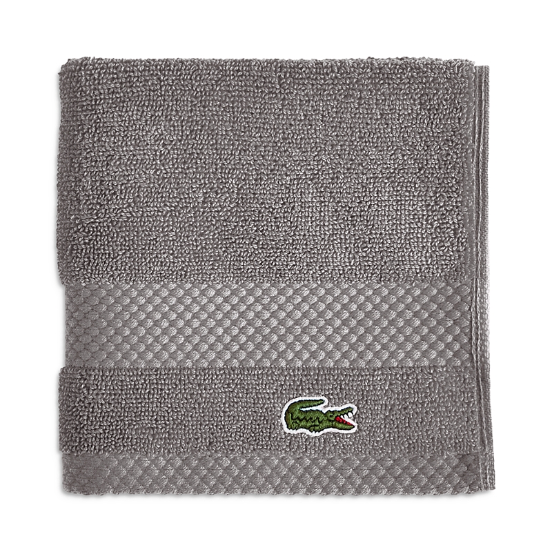 Lacoste Heritage Antimicrobial Washcloth In Meteorite