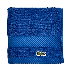 Lacoste Heritage Antimicrobial Washcloth In Surf Blue