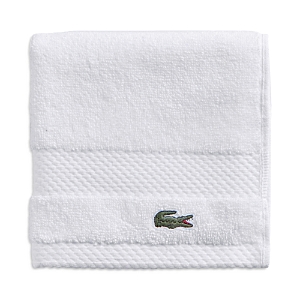 Lacoste Heritage Antimicrobial Washcloth In White