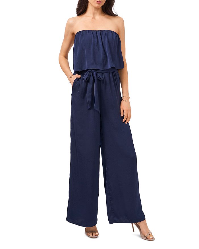 1.STATE Strapless Ruffled Jumpsuit Bloomingdale s