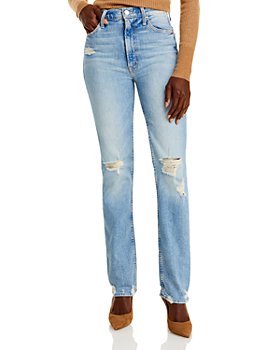 MOTHER - High Waisted Rider Skimp Slim Straight Jeans in The Confession