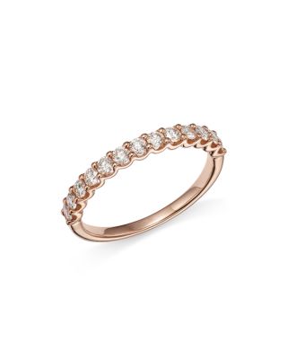 Diamond Stacking Band in 14K Yellow White or Rose Gold, 0.50 tcw 