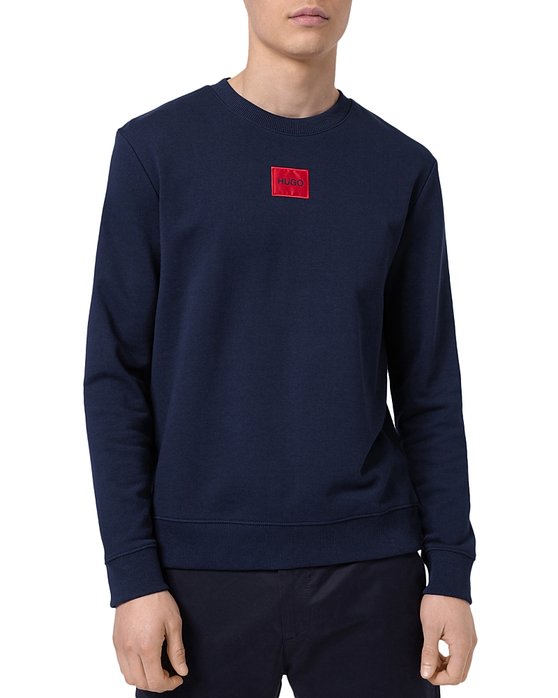 Hugo Boss Dirago Logo Sweatshirt In Dark Blue
