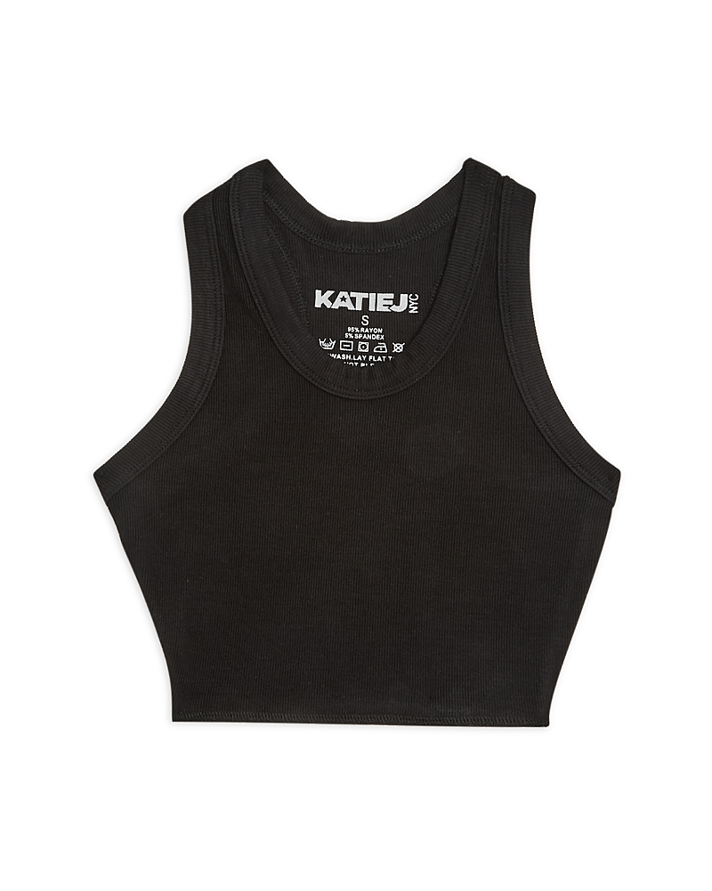 Katiejnyc Girls' Livi Cropped Tank Top - Big Kid In Black