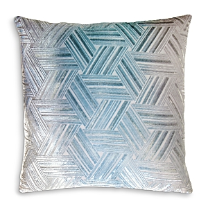 Kevin O'brien Studio Entwined Velvet Pillow In Robins Egg