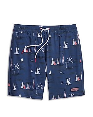 Vineyard Vines Chappy Stripe Swim Trunks In Sailing Moonshine