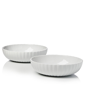 Georg Jensen Bernadotte Soup/pasta Bowl, Set Of 2 In White