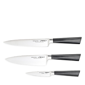 Cristel X Marttiini Set Of 3 Knives: Utility 7, Chef 6.5, Paring 3.5 In Gray
