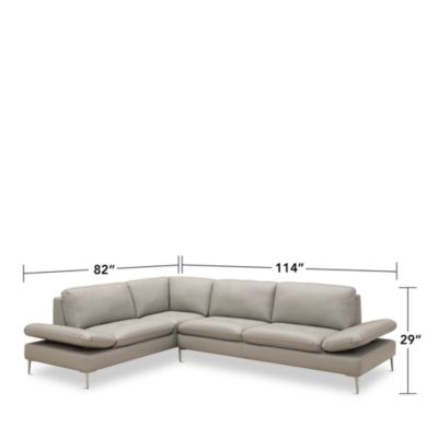 Lorenzo 2-Piece Leather Sectional - Exclusive
