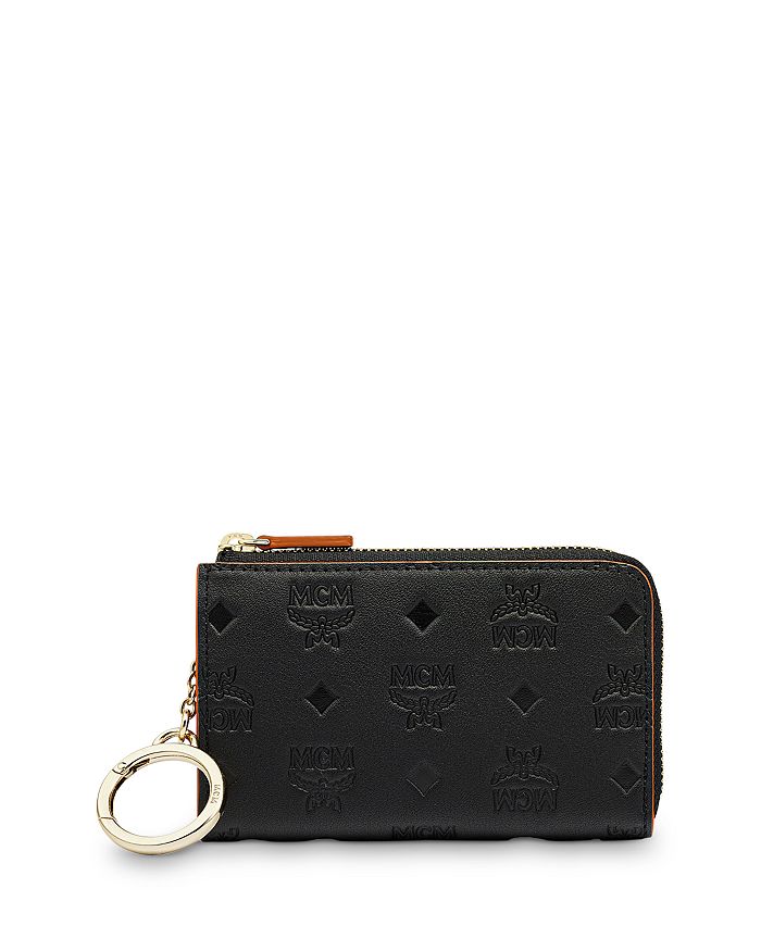 Klara Monogram Leather Zip Wallet with Key Ring