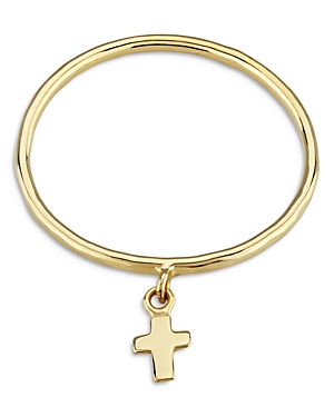 Moon & Meadow 14k Yellow Gold Cross Charm Ring - 100% Exclusive