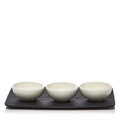 Villeroy & Boch - New Moon Dip Bowl & Tray, Set of 4