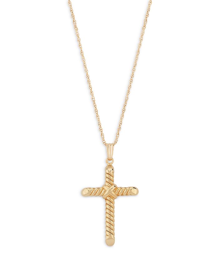 18 gold deals cross necklace