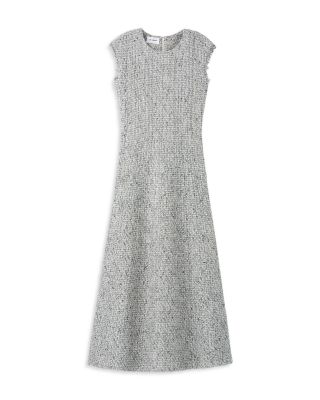 fitted lace wedding dress Donna Karan Women's Tweed Cap Sleeve Midi A-Line Dress in Hudson main image 0
