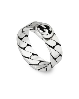 Sterling Silver Interlocking G Statement Ring
