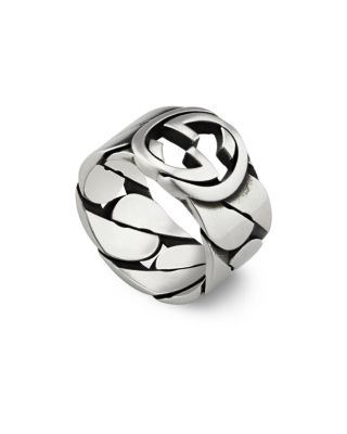 Gucci Interlocking G Chain Motif Statement Ring Collection