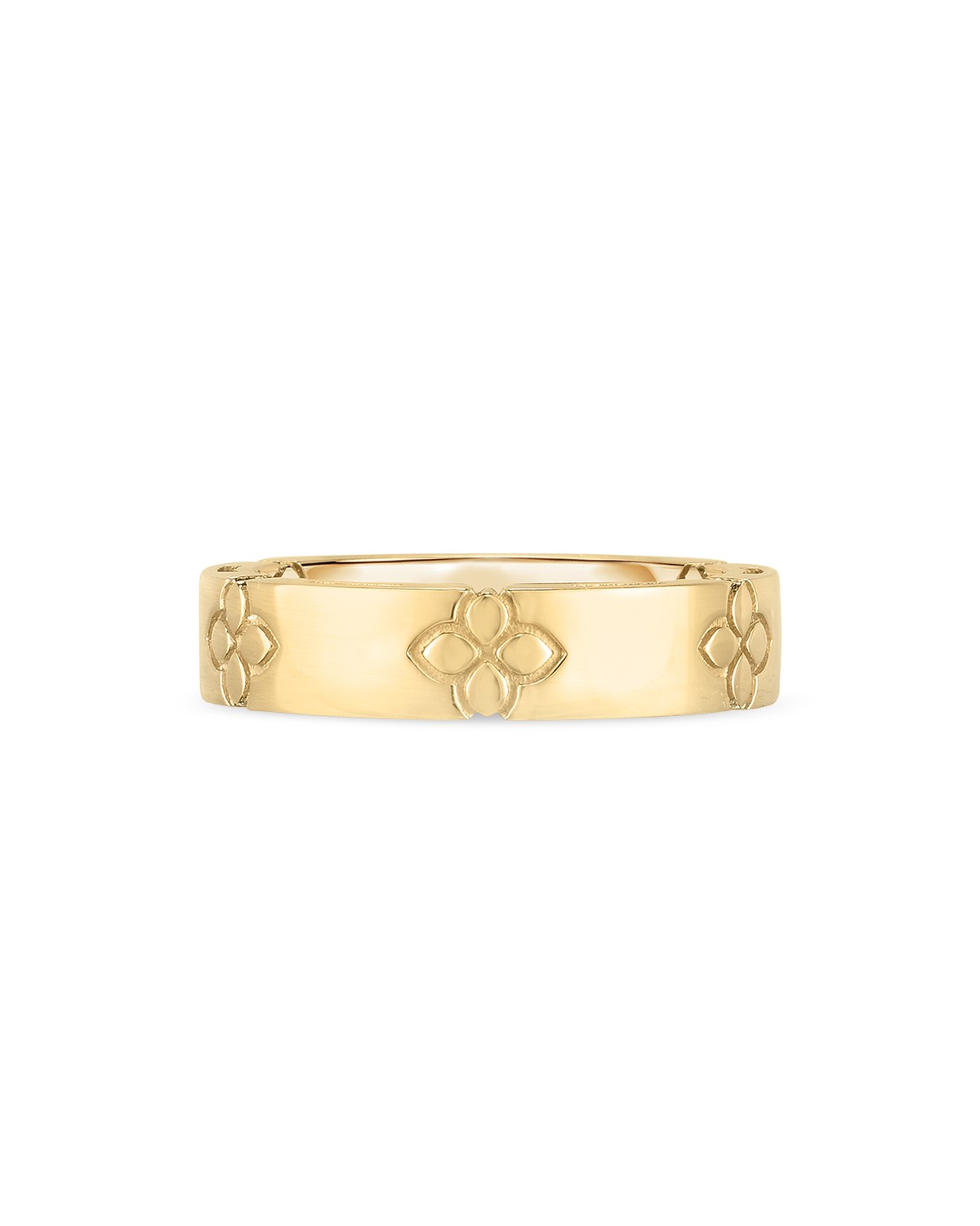 18K Yellow Gold Love in Verona Diamond Flower Band