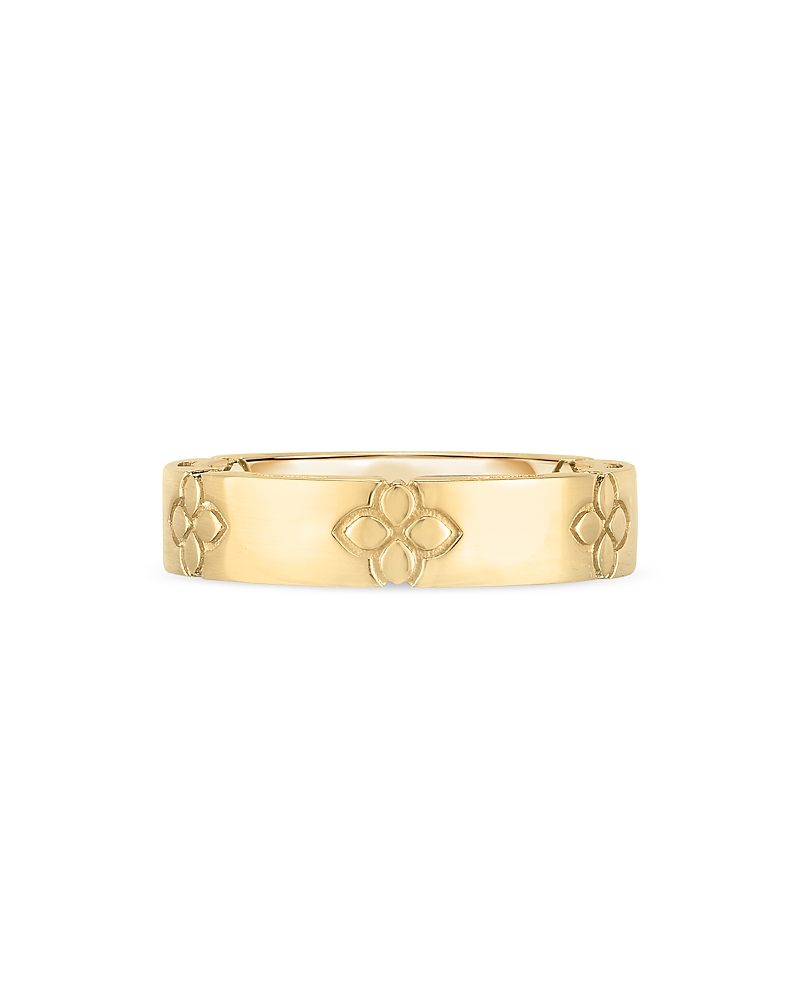 Roberto Coin 18K Yellow Gold Love in Verona Diamond Flower Band