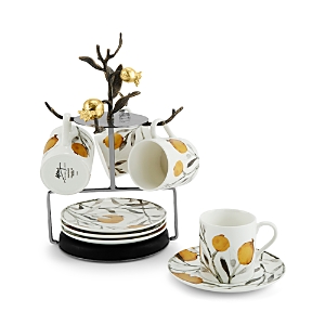 Michael Aram Pomegranate Demitasse Cup & Saucer Set With Stand In Multi