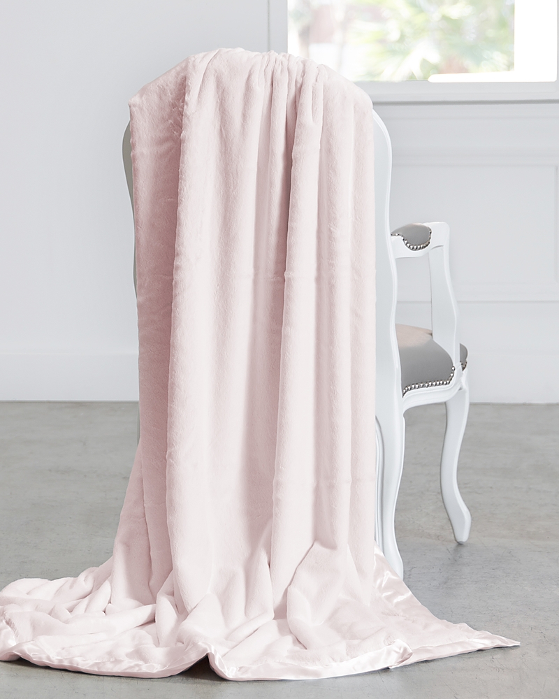 Shop Little Giraffe Luxe Throw In Pink