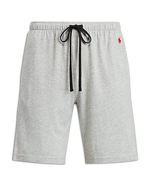 Shop Polo Ralph Lauren Supreme Comfort Cotton Blend Classic Fit Pajama Shorts In Andover Heather