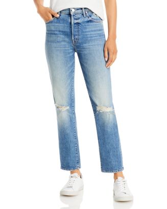 MOTHER Trickster Mid-Rise Stretch sale Straight-Leg Ankle Jeans