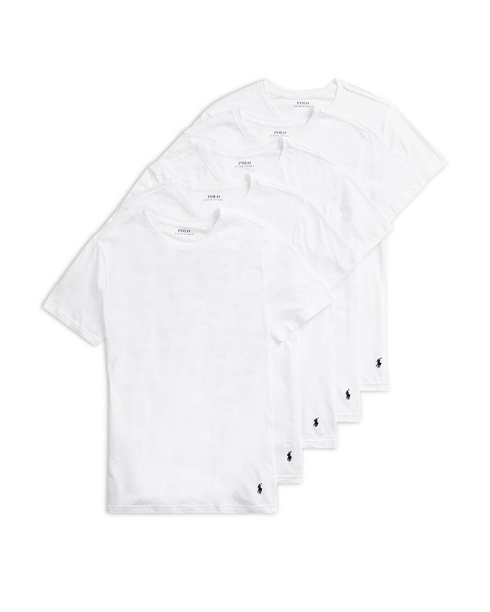Polo Ralph Lauren Slim Fit Crewneck Undershirt, Pack of 5 | Bloomingdale's