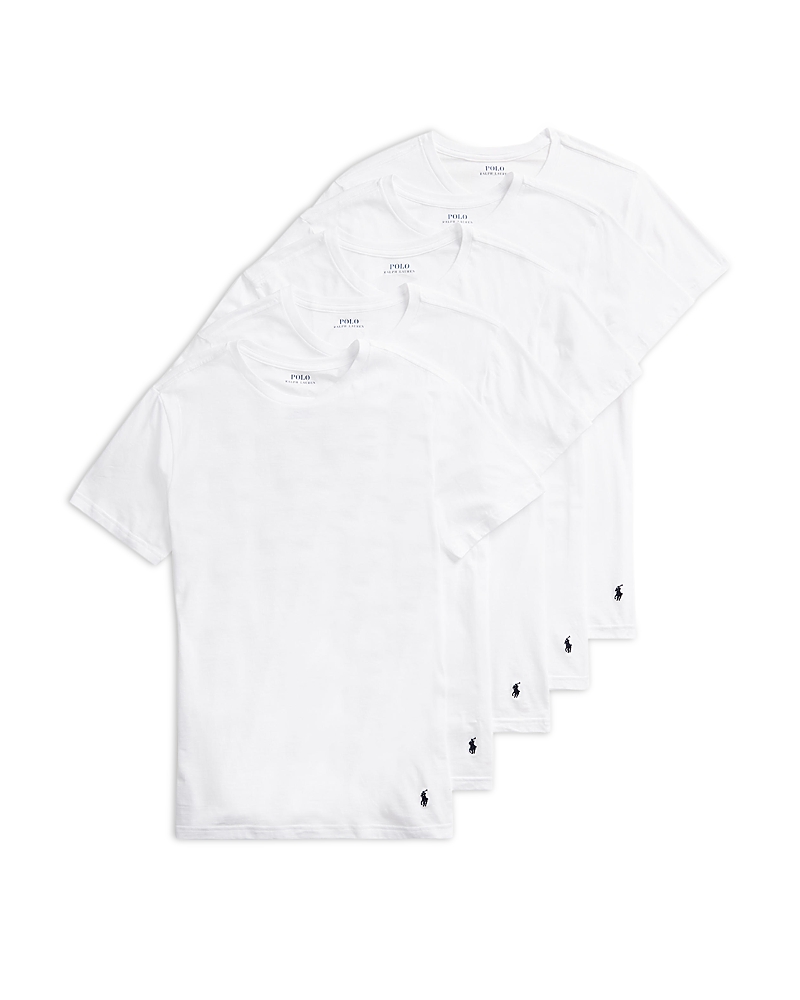 Polo Ralph Lauren Slim Fit Crewneck Undershirt, Pack of 5