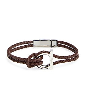 Salvatore Ferragamo - Gancini Woven Leather Bracelet