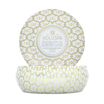 Eucalyptus & White Sage Three Wick Tin Candle 12 oz.