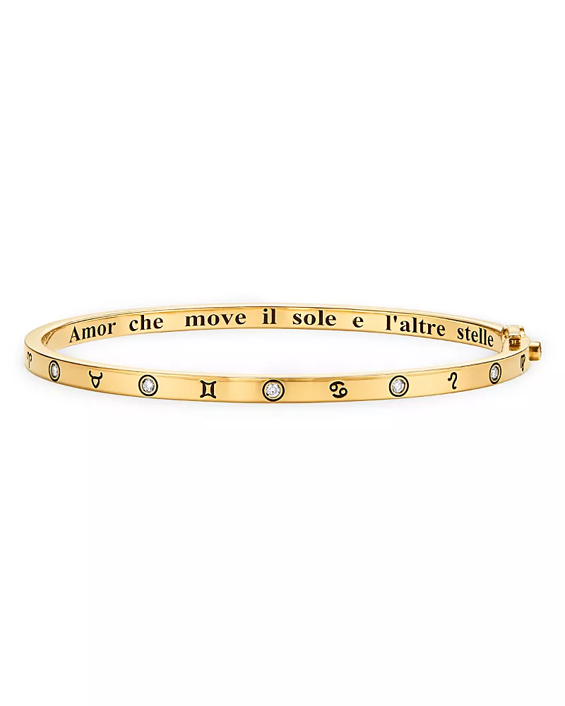 Temple St. Clair 18K Yellow Gold Celestial Diamond Bangle Bracelet