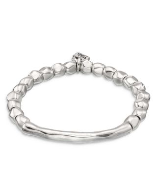 Unode50 Sterling Silver Plated with Tubular Piece Bracelet