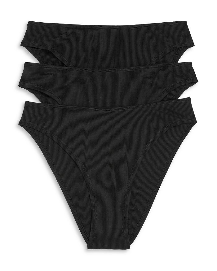 Honeydew Linds Ribbed HighCut Thongs, Set of 3 Bloomingdale's