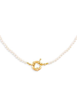 Adinas Jewels Toggle Necklace, 14 In Gold