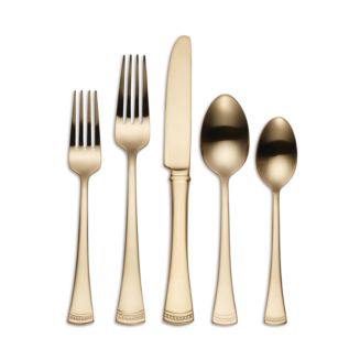 Lenox Portola 20-Piece Gold Satin Flatware Set | Bloomingdale's