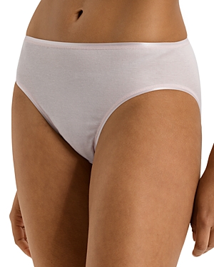 Shop Hanro Cotton Seamless High-cut Full Briefs In Gentle Pink