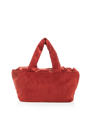 See By Chloé See By Chloe Tilly Tote In Faded Red Corduroy/gold