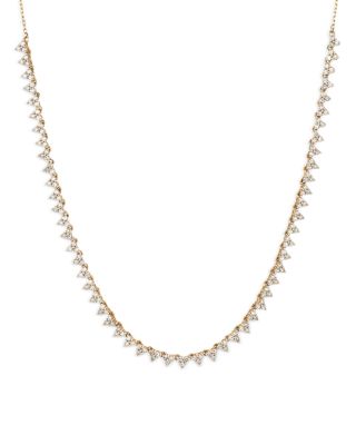 Adina Reyter 14K Yellow Gold Riviera Diamond Statement Necklace, 14-16