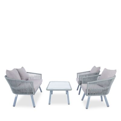 Belmi 4-Piece Outdoor Rope Living Set