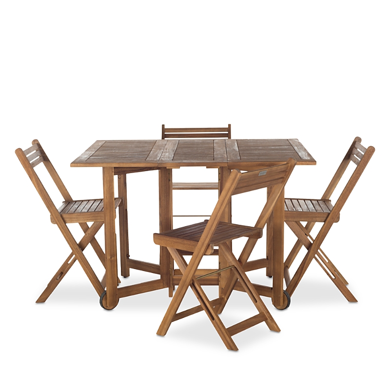 Safavieh Kinsie Outdoor 5-pc. Dining Set (1 Dining Table & 4 Chairs) In Natural