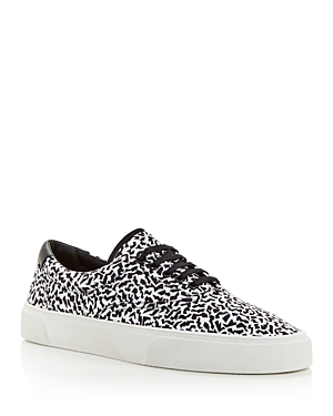 Saint Laurent Men's Venice Abstract-print Low-top Sneakers In Nero/multi