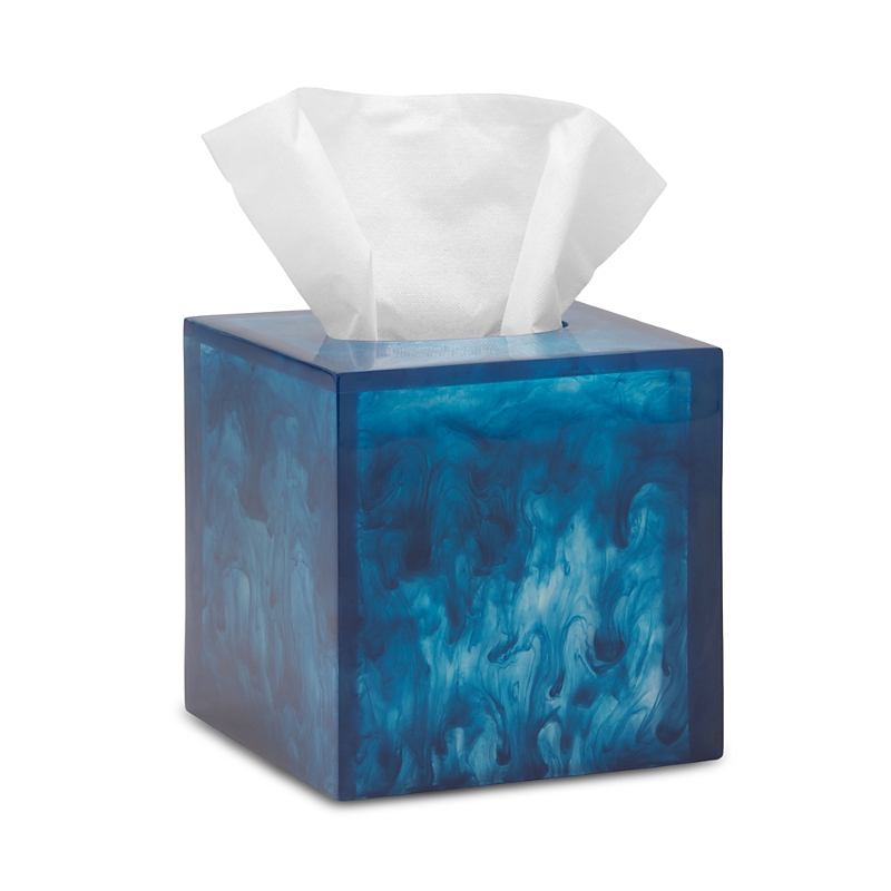 Pigeon & Poodle Abiko Tissue Box In Cobalt Blue